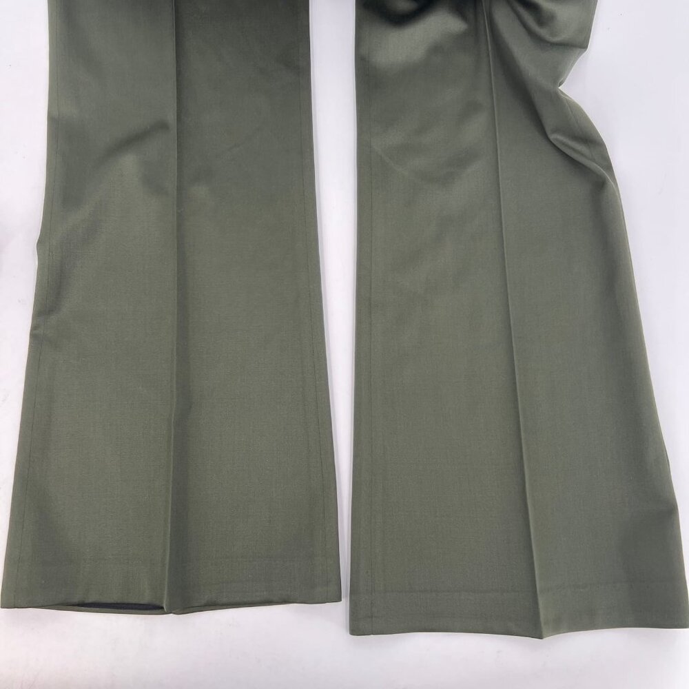 St. John Green Stretch Wool Straight Trousers | Size 14 - Picture 5 of 9